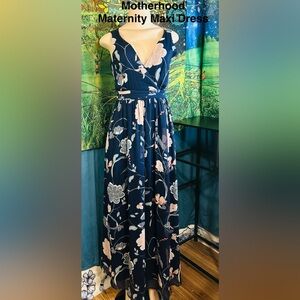 Motherhood Maternity Navy Floral Maxi Dress
NWOT